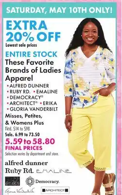 Boscov's These Favorite Brands of Ladies . Apparel offer