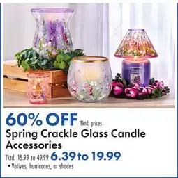 Boscov's Spring Crackle Glass Candle Accessories offer