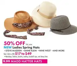 Boscov's Ladies Spring Hats offer