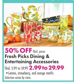Boscov's Fresh Picks Dining & Entertaining Accessories offer
