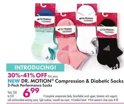 Boscov's DR. MOTION Compression Diabetic Socks 2-Pack Performance Socks offer