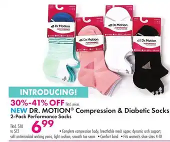 Boscov's DR. MOTION Compression Diabetic Socks 2-Pack Performance Socks offer