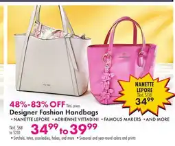Boscov's Designer Fashion Handbags offer