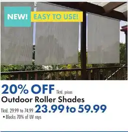 Boscov's Outdoor Roller Shades offer