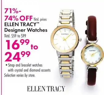 Boscov's ELLEN TRACY Designer Watches offer