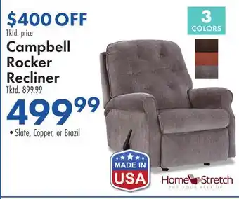 Boscov's Campbell Rocker Recliner offer