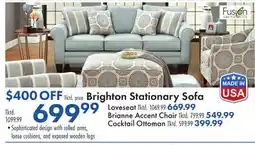 Boscov's Brighton Stationary Sofa offer
