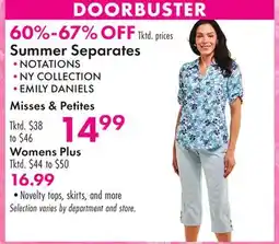 Boscov's Summer Separates offer