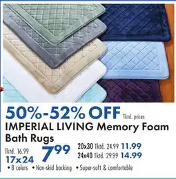 Boscov's IMPERIAL LIVING Memory Foam Bath Rugs offer