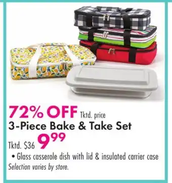 Boscov's 3-Piece Bake & Take Set offer