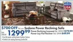 Boscov's Sedona Power Reclining Sofa offer
