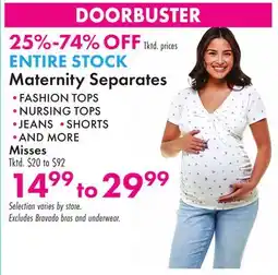 Boscov's Maternity Separates offer