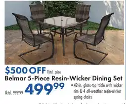 Boscov's Belmar 5-Piece Resin-Wicker Dining Set offer