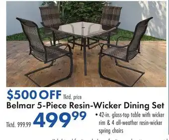 Boscov's Belmar 5-Piece Resin-Wicker Dining Set offer