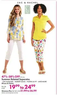 Boscov's Summer Related Separates offer
