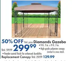 Boscov's Diamonds Gazebo offer