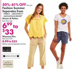 Boscov's Fashion Summer Separates offer