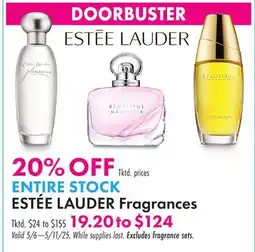 Boscov's ENTIRE STOCK ESTÉE LAUDER Fragrances offer