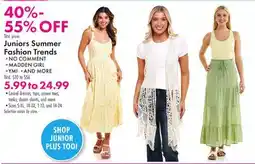 Boscov's Juniors Summer Fashion Trends offer