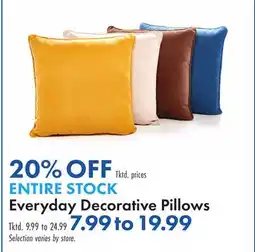 Boscov's ENTIRE STOCK Everyday Decorative Pillows offer