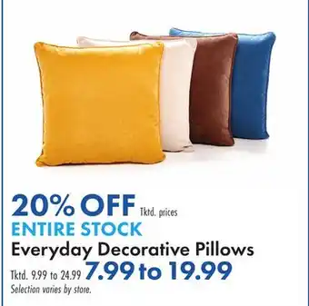 Boscov's ENTIRE STOCK Everyday Decorative Pillows offer
