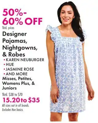 Boscov's Designer Pajamas, Nightgowns, & Robes offer