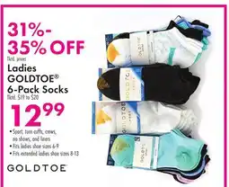 Boscov's Ladies GOLDTOE 6-Pack Socks offer