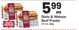 ACME Dietz & Watson Beef Franks offer