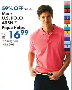 Boscov's Mens U.S. POLO ASSN. Pique Polos offer