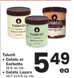 ACME Talenti 16 fl. oz. ctn. • Gelato 10.7-11. fl. oz offer