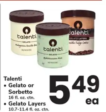 ACME Talenti 16 fl. oz. ctn. • Gelato 10.7-11. fl. oz offer