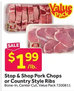 Stop&Shop Stop & Shop Pork Chops or Country Style Ribs offer