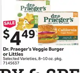 Stop&Shop Dr. Praeger's Veggie Burger or Littles offer