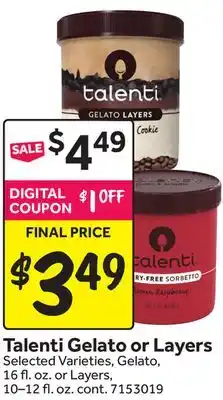 Stop&Shop Talenti Gelato or Layers offer