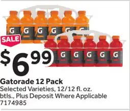 Stop&Shop Gatorade 12 Pack offer