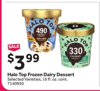 Stop&Shop Halo Top Frozen Dairy Dessert offer