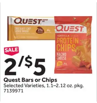 Stop&Shop Quest Bars or Chips offer