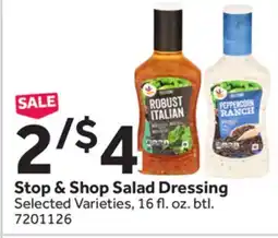 Stop&Shop Stop & Shop Salad Dressing offer