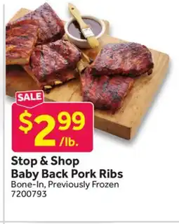 Stop&Shop Stop & Shop Baby Back Pork Ribs offer