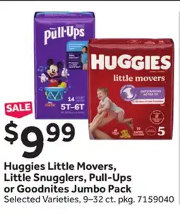 Stop&Shop Huggies Little Movers, Little Snugglers, Pull-Ups or Goodnites Jumbo Pack offer