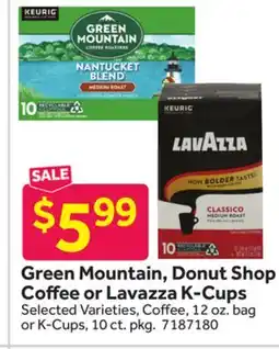 Stop&Shop Green Mountain, Donut Shop CofFee or Lavazza K-Cups offer