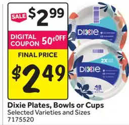 Stop&Shop Dixie Plates, Bowls or Cups offer
