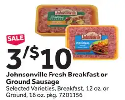 Stop&Shop Johnsonville Fresh Breakfast or Ground Sausage offer