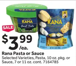 Stop&Shop Rana Pasta or Sauce offer