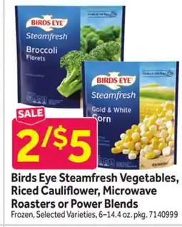 Stop&Shop Birds Eye Steamfresh Vegetables, Riced Cauliflower, Microwave Roasters or Power Blends offer