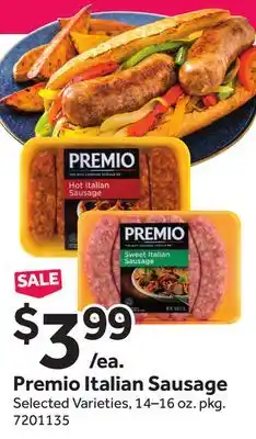 Stop&Shop Premio Italian Sausage offer