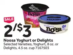 Stop&Shop Noosa Yoghurt or Delights offer