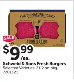 Stop&Shop Schweid & Sons Fresh Burgers offer