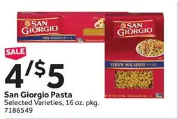 Stop&Shop San Giorgio Pasta offer