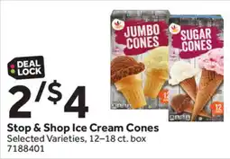 Stop&Shop Stop & Shop Ice Cream Cones offer
